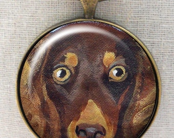 Dachshund Keychain ~ Gifts for Her ~ Longhair Chocolate Dachshund ~ Teckel Keychain ~ Dog Dad Gift ~ Doxie Owner Gift ~ April Birthday