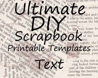 The Ultimate DIY Scrapbook Printable Templates Text + Plain Templates