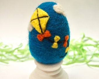 Needle Felted Egg - Kite - Easter Egg