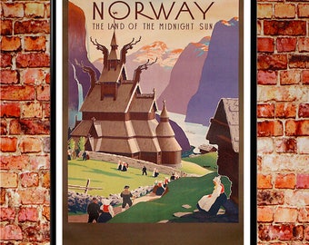 Norway Travel Norway Poster Norway Print Norway Art Norway Wall Art Norwegian Poster Scandinavian Print Scandinavian Art