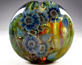 Lentil Bead. d- 51 mm. Lampwork
