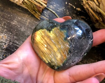 Stunning Labradorite Heart