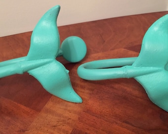 Whale Tail Hook, Nautical Hook, Beach Decor, Whale Hook, Whale Hanger, One Hook