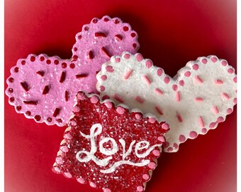 Valentines Day fake Cookie Set