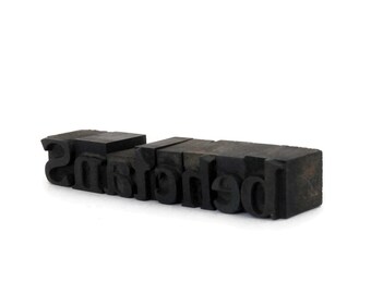 Antique Letterpress Snatched Wooden Block Letters Vintage Typography Letter