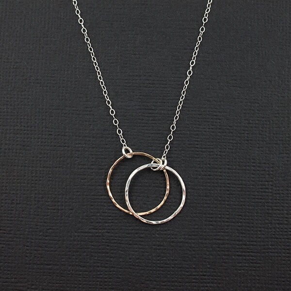 Dual Promise Ring Necklace Promise Collection Circle