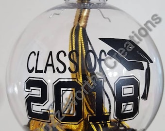 2018 Graduation Tassel Ornament Keepsake--Personalization of graduate's name can be added at no additional cost