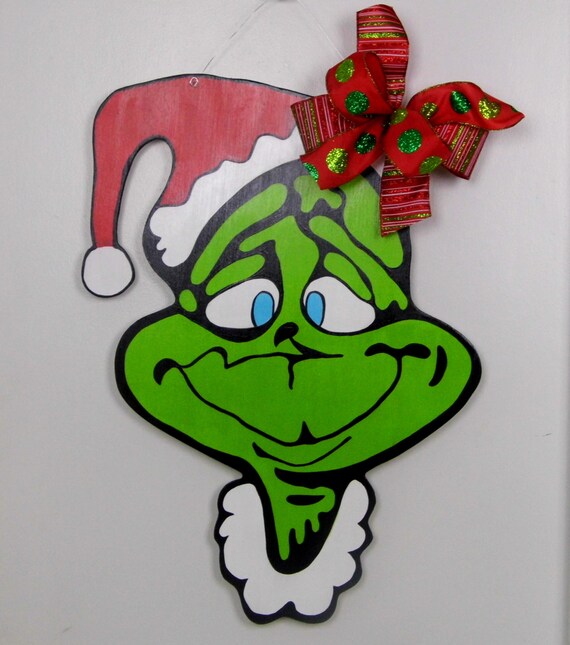 Grinch Door Hanger Christmas Door Hanger The Grinch Mr.