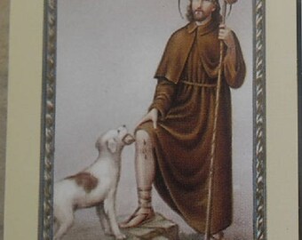 Look pious Saint Roch 11.5 cm x 6,5 cm