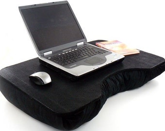 Jumbo Black Canvas Cotton Laptop Lap Desk