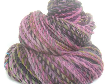 handdyed handspun superwash Merino wool yarn
