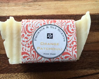 Orange Patchouli Cold Process Handmade Bar Soap