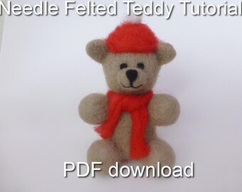 Needle Felting Teddy Tutorial PDF Download