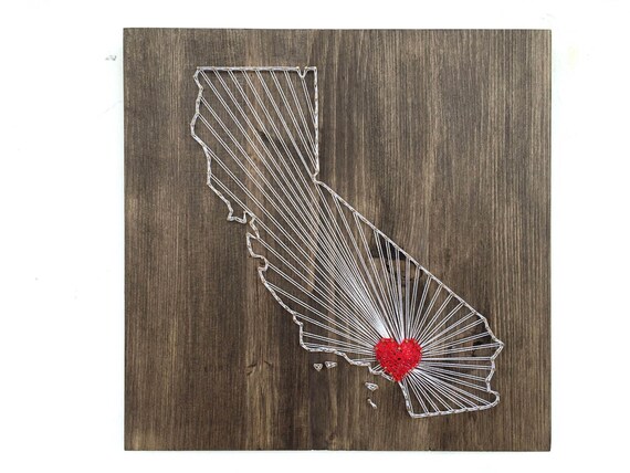 California State String Art California Wall Art Home Decor