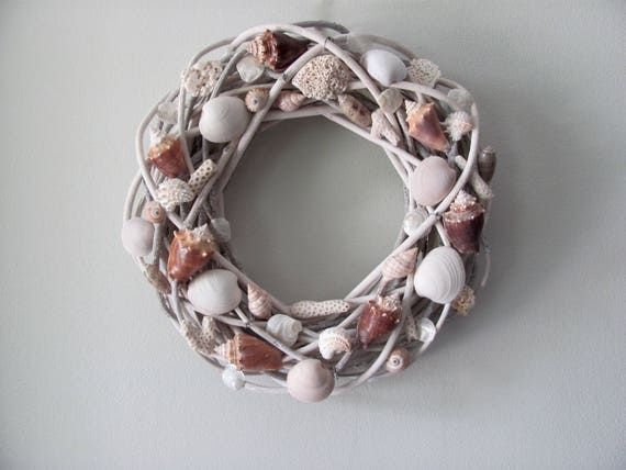 Seashell Wreath, Shell Wreath, Nautical Wreath, Coastal Wreath, Beach Decor, Beach Wedding, Beach House Decor, Coastal Chic Decor