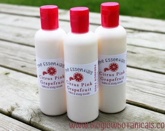 Pink Grapefruit Citrus VEGAN Hand & Body Lotion Pure Therapeutic Essential Oils Fragrance Oil No Parabens Frankincense Refreshing