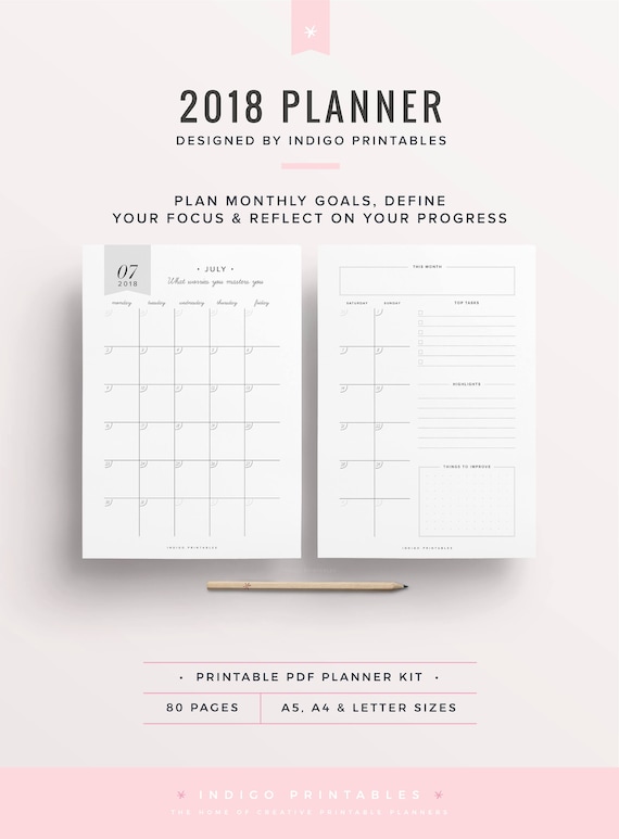2018 2018 weekly planner