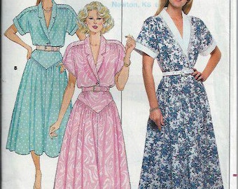 Butterick 4715 Misses Dropped Waist Dress Pattern, Size 8-12, UNCUT/FF