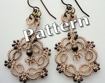 Tatting Pattern "Kinetic Earrings" PDF Instant Download