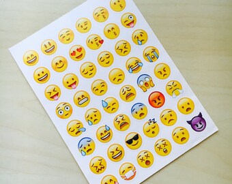 Emoji sticker sheet - 48 stickers