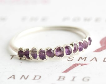 Amethyst Ring.Amethyst Band Ring.Eternity Amethyst Ring.Amethyst Wedding Band Ring.Amethyst Wedding Ring.Amethyst Wedding