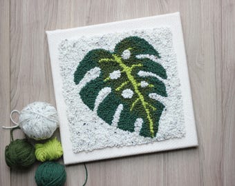 The Punch Box - Monstera (Punch Needle KIT)