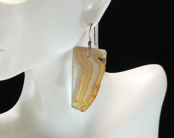 Natural Banded Agate Earrings