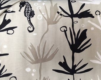 Tides Jane Dixon Wave Cotton Seaweed on Tan A8082-N Andover beach Quilting Sewing Fabrics 1/2 yd cuts