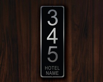 CUSTOM HOTEL ROOM Number Sign, Personalized Hotel Door Number Sign, Customizable Hotel Signs, Hotel Room Number, Hotel Door Number Plaque