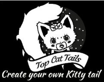 Create Your Own Cat Tail, Neko, kawaii, cosplay, pet play, fur play, custom kitty tail.