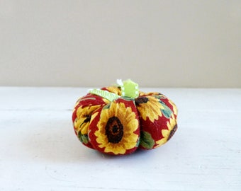 Tomato pincushion, red tomato, red pincushion, sewing notions, sewing room, ready to ship, handmade, tufted pincushion, button center