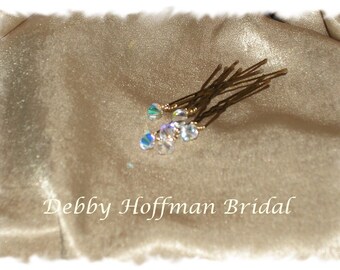 Crystal Wedding Hair Pins, Swarovski Crystal Bridal Hair Pins, Set of 6 Crystal Bobby Pins, Crystal Hair Jewelry, Wedding Hair Accessories