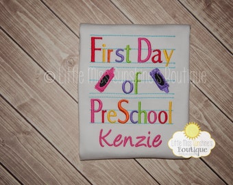 first day kindergarten shirt