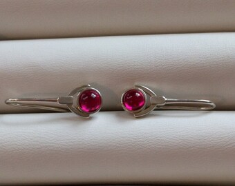 Sterling Silver Ruby earrings