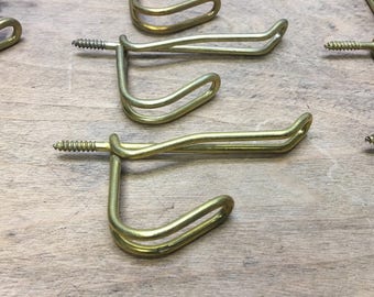 Vintage Brass Plated Wire Hook