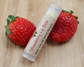 Strawberry Beeswax Lip Balm Tube