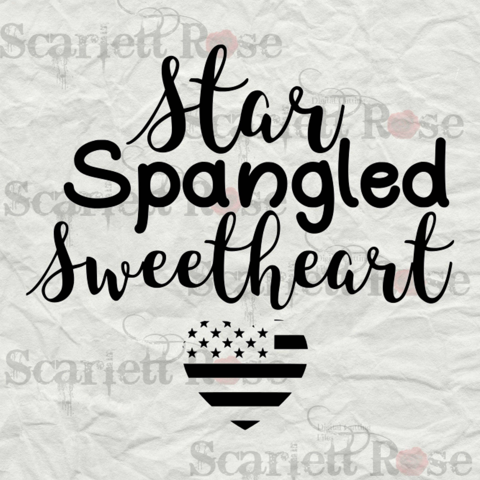 Download Star Spangled Sweetheart SVG cutting file clipart in svg