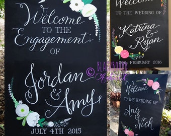 Wedding Chalkboard Sign Printable Welcome Wedding Sign diy
