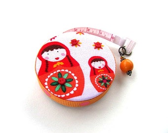 Tape Measure with Babushka Nesting Dolls Retractable Measuring Tape