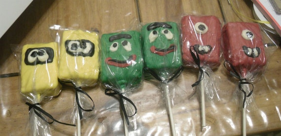 6 piece Yo Gabba Gabba rice krispie treat party favors