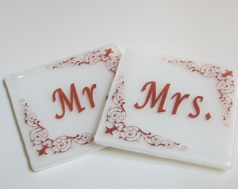 Mr & Mrs gift, Unique Wedding Gift, for marriage, for couple, anniwersary gift, bride and groom gift, Mr and Mrs gift, spcial coasters
