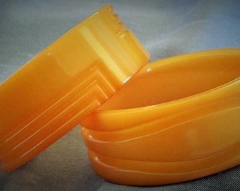 Vintage Honey Lucite Bracelet Bangle