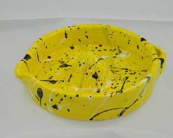 Handmade Ceramic Citrus Juicer, Yellow