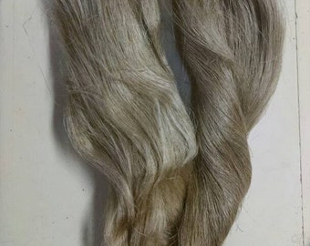 Flax Strick Spinning Fiber, Long Flax Fiber, Distaff Fiber, Hackled Linen, Line Flax, Natural Color, also used for doll hair