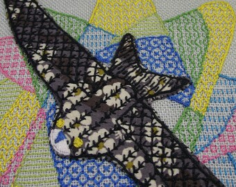 Swift Birdseeker Wall Art. Hand Embroidery.