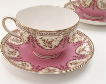Stunning antique Victorian English teacup and saucer