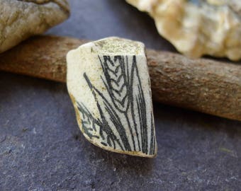Rare Pottery Shard / Little Ear of Corn / Maize / Scottish Sea Pottery / Scottish Beach