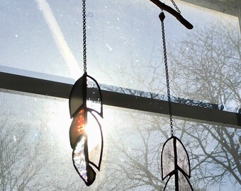 Glass Feather Suncatcher