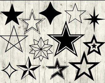 Star SVG Bundle, Star cut file, Star clipart, Star svg files for silhouette, Star files for cricut, Star svg, Star dxf, Star eps, Star png