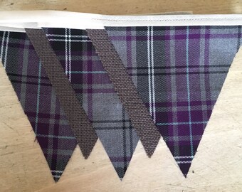 Luxury Scottish Tartan and Hessian bunting
